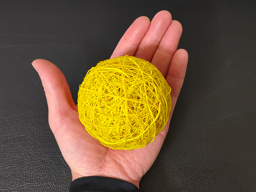 2026年1月時点の水山の糸玉